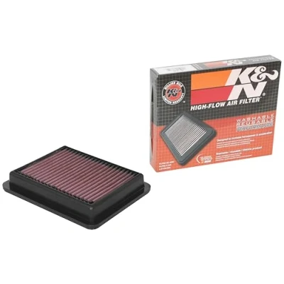 Image of K&amp;N Engine Air Filter: Reusable, Clean Every 75,000 Miles, Washable, Premium, Replacement Car Compatible with 2019 2021 MAZDA 3; CX 30, 33 3158, Red