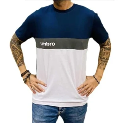 Image of Umbro Men&#039;s Short Sleeve T Shirt Sportwear 66211U LTC Navy Blue