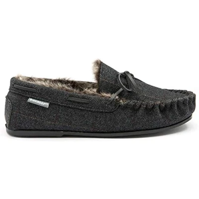 Image of DUNLOP Mens Herringbone Moccasin Black UK 12