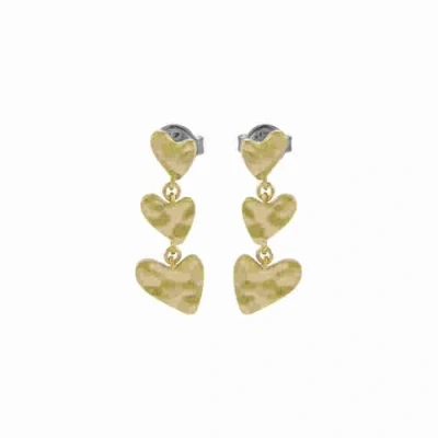 Image of Skagen ANJA Hearts Earrings goldcoloured, Women&#039;s, Size: One Size, Gold coloured