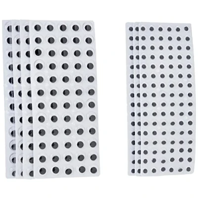 Image of Creation Station CT1395 10 mm (240) and 15 (350) on Sheets New Peel Stick Wiggle Eyes, Pack of 590, Black