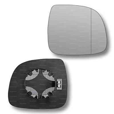 Image of Less4spares Replacement Wing Mirror Glass Right Compatible with VW Transporter 2015 2022 CLIP ON Driver Off side Heated Blind Spot