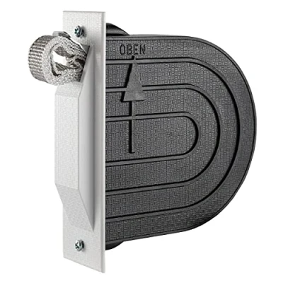 Image of Schellenberg 50602 Mini semi recessed Winder Set with Roller shutters Plate, Shutter Strap Length 5 m, PVC Wall Box, Hole Distance 11.8 cm, White