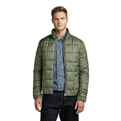 Image of G STAR RAW Men&#039;s Meefic Square Quilted Jacket, Green (lt hunter D22714 B958 8165), S