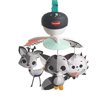 Image of Tiny Love Take Along Mobile, 3 in 1 Baby Mobile for Cot, 0+ Months, Portable Music Pram, Multi Use with Connectors, 5 Melodies, 30 Minutes of Continuous Music, Magical Tales