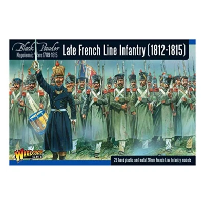 Image of Late French Line Infantry 28mm Scale Plastic Miniatures for Black Powder by Warlord Games Highly Detailed Napoleonic Era Table top Wargaming