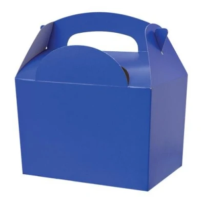 Image of MustBeBonkers 50 x Royal Blue Birthday Party Food Gift Boxes Kids Lunch Meal Box
