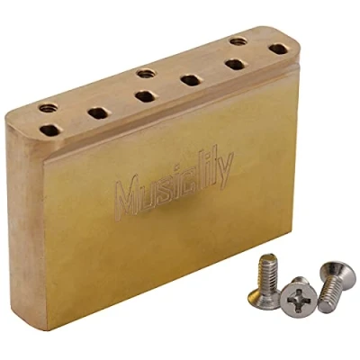 Image of Musiclily Ultra 54mm Full Brass 42mm Tremolo Block for GOTOH 510 Series Bridge