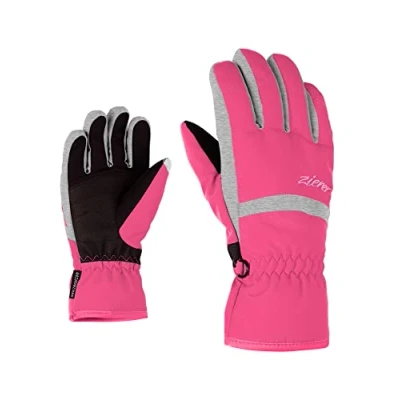 Image of Ziener Lejano As(r) Junior Ski gloves, Children&#039;s, winter sports, waterproof, breathable., 801946, Pop Pink, 3 (EU)