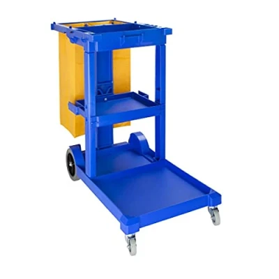 Image of Jantex Janitorial Trolley 113X50X98mm Cleaning Storage Restaurant