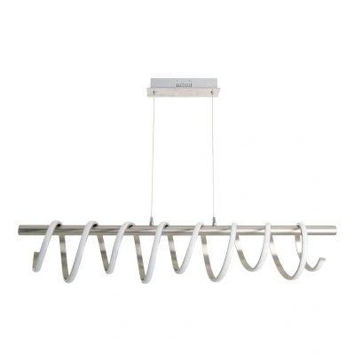 Image of Belleza Dimmable LED Bar Pendant Ceiling Light Satin Nickel 2900K