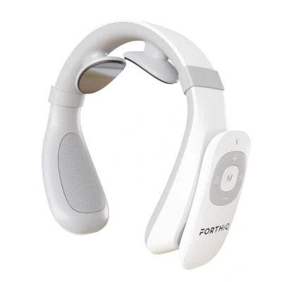 Image of FORTHiQ Neck TENS Machine with Heat, Electric Massager for Pain Relief, 15 Levels Deep Tissue Massage, Portable and Soothing