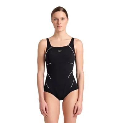 Image of arena Jewel Low R Women&#039;s One piece C cup Swimsuit, Bodylift Shaping Power Mesh Technology, Chlorine Resistant Sensitive Fabric