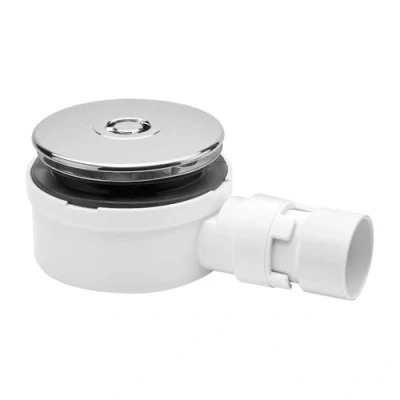 Image of 90mm x 25mm Water Seal Slim Shower Trap with 11/2&quot; Solvent Weld Outlet