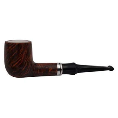 Image of GERMANUS Tobacco Pipe Made in Italy Straight Pipe, No. 14 with Meerschaum Inlay