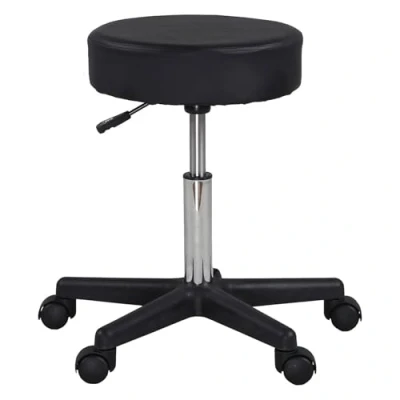 Image of Display4top Black Adjustable Rolling Cushion Tattoo Massage Hydraulic Salon Stool,5 Wheels