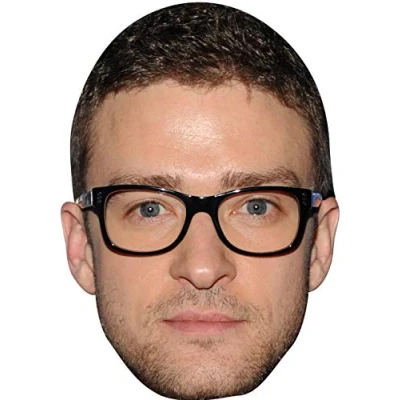 Image of FoxyPrinting Justin Timberlake Celebrity Music Star Cardboard Party Face Mask Fancy Dress