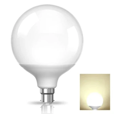 Image of TobeBright G120 Globe Bulb B22 20W (200W Equivalent), 4000K Natural White, 1500ML, Frosted Large Bayonet Light Bulbs, Not Dimmable, Energy Saving Bulbs for Home Living Room Lighting