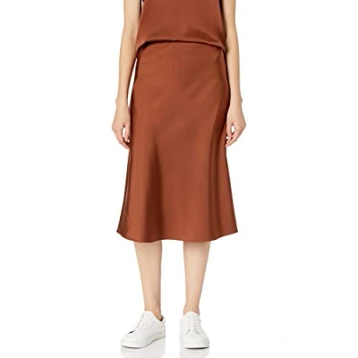Image of The Drop Women&#039;s Maya Silky Slip Skirt, Tortoise Shell, XXS
