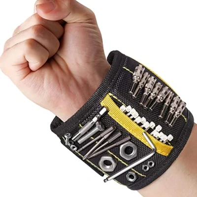 Image of Magnetic Wrist Band Gifts for Dad Gadgets Men DIY Tools Belt Wristband Holding Screws Birthday Gift Valentines (15 Magnets)