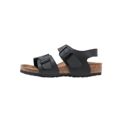 Image of Birkenstock NEW YORK Sandals for kids, Size: 8.5K, Black High quality imitation leather