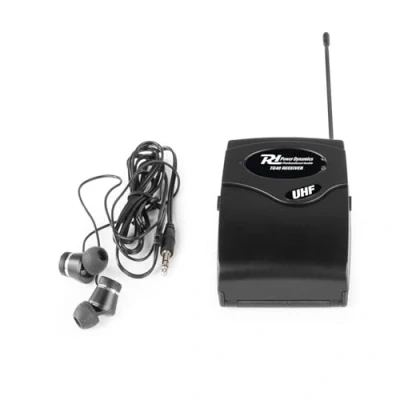 Image of Power Dynamics TG40R Wireless Tour Guide System UHF Beltpack Receiver with Earphone Monitoring