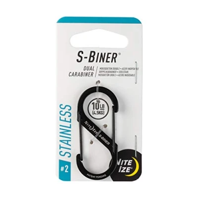 Image of Nite Ize S Biner Dual Carabiner Stainless Steel, Black (Black)