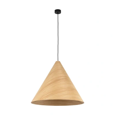 Image of Solis Dome Pendant Ceiling Light Wood 1xE27