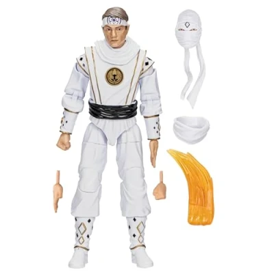 Image of Hasbro Power Rangers x Cobra Kai Ligtning Collection Morphed Daniel LaRusso White Crane Ranger 15cm Figure