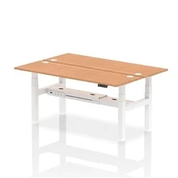 Image of Air B2B 1800x600mm Height Adjustable 2P Bench Desk CP Oak/White