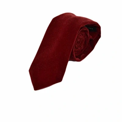 Image of King &amp; Priory Luxury Dark Red Velvet Tie