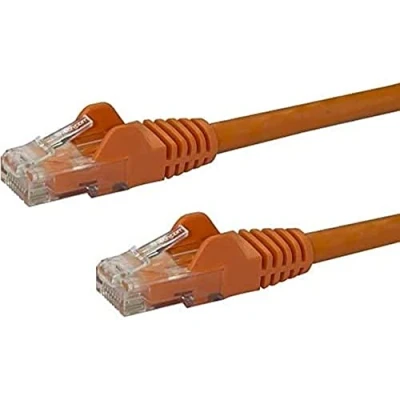 Image of StarTech.com 7m CAT6 Ethernet Cable Orange CAT 6 Gigabit Wire 650MHz 100W PoE++ RJ45 UTP Category Network/Patch Cord Snagless w/Strain Relief Fluke Tested UL/TIA Certified (N6PATC7MOR)