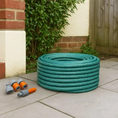 Image of PVC Garden Hose Pipe 5M200M Reinforced Heavy Duty Hosepipe with Fittings Expandable Water for Outdoor Garden, Lawn, Plants &amp; Car Washing (50M)