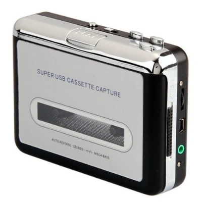 Image of BW Portable Cassette Player/Cassette to MP3 Converter Capture Tape MP3/CD Audio via USB