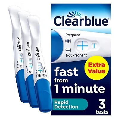 Image of Clearblue Rapid Detection Pregnancy Test, 3 Tests, Results from 1 Minute