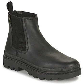 Image of Palladium PALLATROOPER CHELSEA women&#039;s Mid Boots in Black