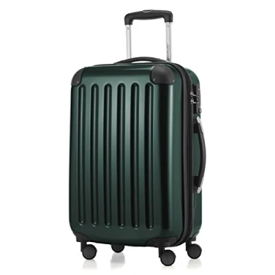 Image of HAUPTSTADTKOFFER Alex Carry On luggage Board Suitcase Bag Hardside Spinner Trolley 4 Wheel Expandable, 55cm, TSA, dark green