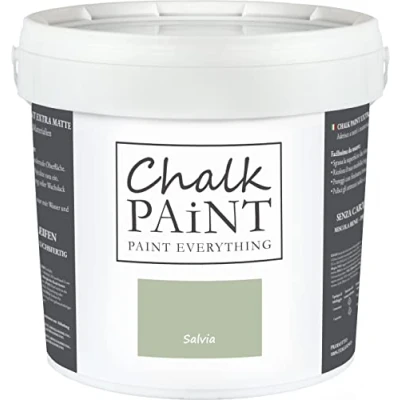 Image of Chalk Paint Everything® Salvia (Sage Green) 5 l Water Based for Shabby Chic Furniture, Décor, and Upcycling Projects Non Toxic, Easy to Apply