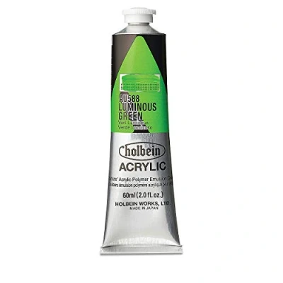 Image of HOLBEIN HEAVY BODY ARTIST ACRYLIC LUMINOUS GREEN 2OZ