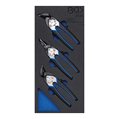 Image of BGS 4125 Tool Tray 1/3: Stubby Bodywork Metal shears 3 pcs.