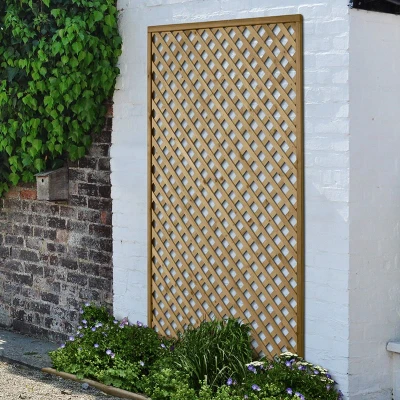 Image of Forest 6&#039; x 4&#039; Rosemore Pressure Treated Diamond Lattice (1.8m 1.2m)