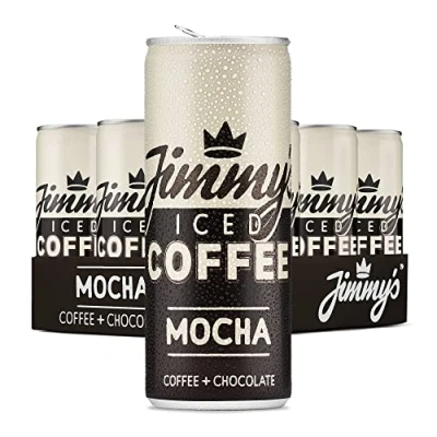 Image of Iced Mocha by Jimmy&#039;s Coffee Chocolate Flavour Multipack of 12 x 250ml SlimCans Refreshing, Ready to Drink Cans Cold with Single Origin Arabica Beans