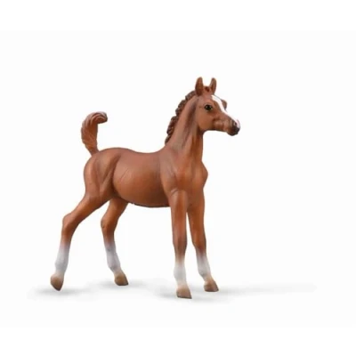 Image of CollectA Arabian Foal (Chestnut) Realistic Hand Painted Horse Toy, Animal Figures, Educational Toys, Ideal For Imaginary Play, 3 Years +