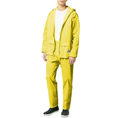 Image of Result Mens Heavyweight Waterproof Rain Suit (Jacket &amp; Trouser Suit) (2XL) (Neon Yellow)