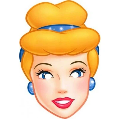 Image of Star Cutouts Printed Card Mask of Cinderella
