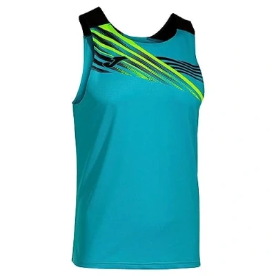 Image of Joma Men&#039;s Elite X Tank Top T Shirt, Fluorine Turquoise/Black, M
