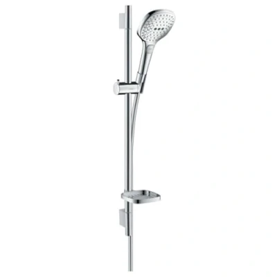 Image of hansgrohe Raindance Select E shower set 120 3jet EcoSmart 9 l/min with rail 65 cm and soap dish