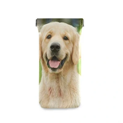 Image of linomo Golden Retriever Sunglasses Bag Microfiber Leather Pouch, Storage for Glasses and Cell Phones