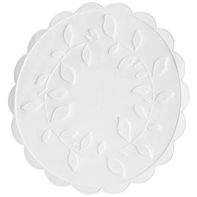 Image of Stalwart Disposable Paper Coasters (Pack of 1000), White, Protects Furniture from Water Rings, 8 Ply Absorbent Tissue, Retro Style Coasters, U639