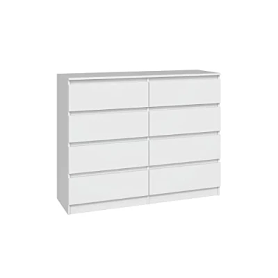 Image of CDF MILAN Large modern chest of 8 drawers living room bedroom Dimensions 97x120x40 Minimalist design Storage furniture